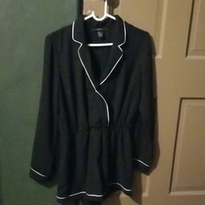 Forever 21 Long Sleeve Black Romper.